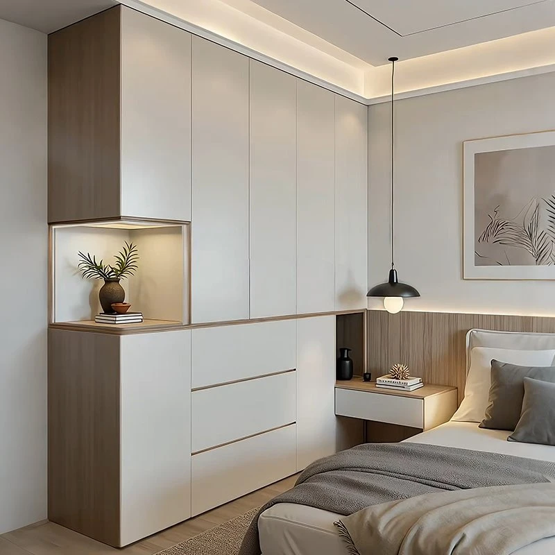 Warm White Matte Full Height Bedroom Wardrobe